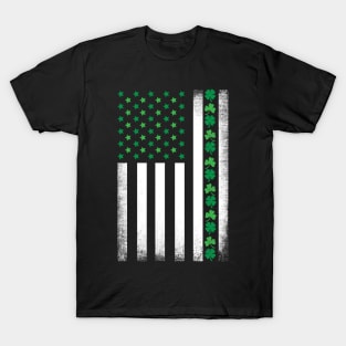 St Patrick's Day Irish American Flag T-Shirt